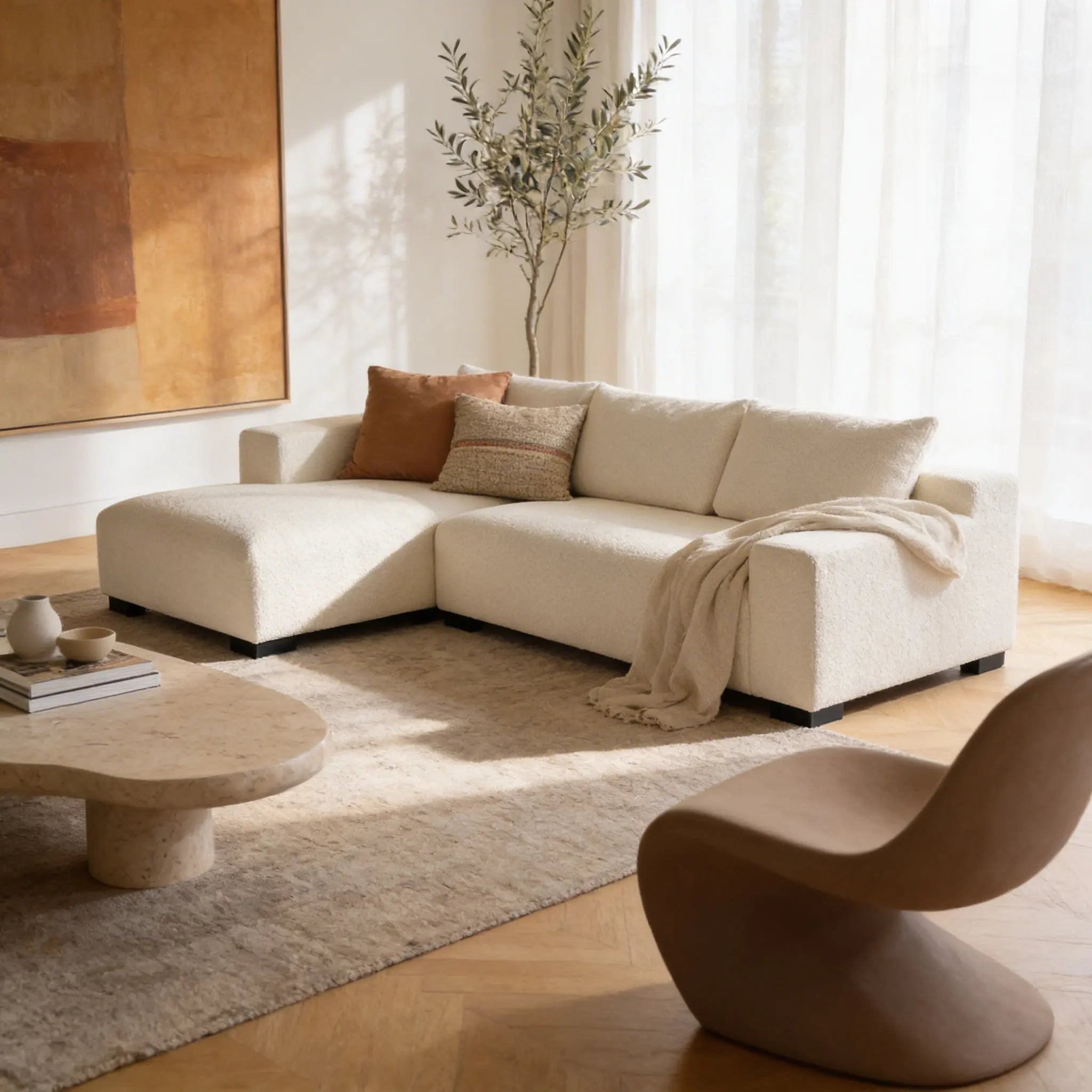 Bouclé vs Performance Linen vs Velvet