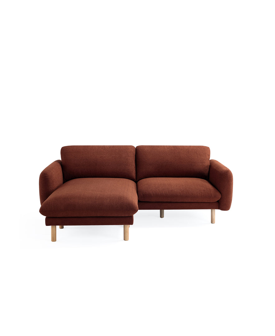 86"Wide Convertible Sectional Sofa, Modern L Shape Couches with Left/Right Reversible Chaise,  Mid-Century Sofa with Reversible Cushions (Cedar)