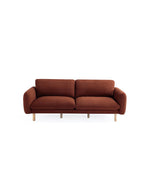 Load image into Gallery viewer, 86&quot; Wide Mid Century Modern Upholstered Sofa with Comfort Cushions (Cedar)
