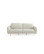 Load image into Gallery viewer, 86&quot; Wide Mid Century Modern Upholstered Sofa with Comfort Cushions (Off White)
