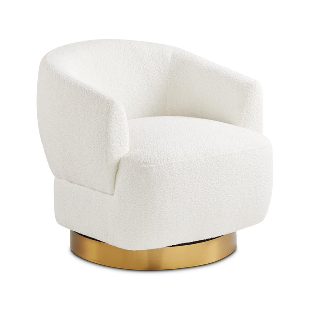 White Velvet Accent Chair #0100015