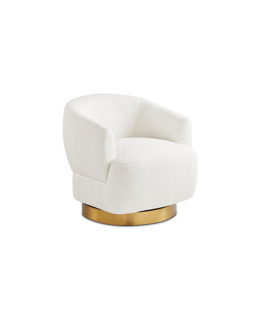 White Velvet Accent Chair #0100015