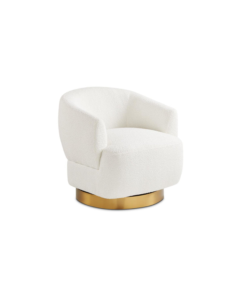 White Velvet Accent Chair 