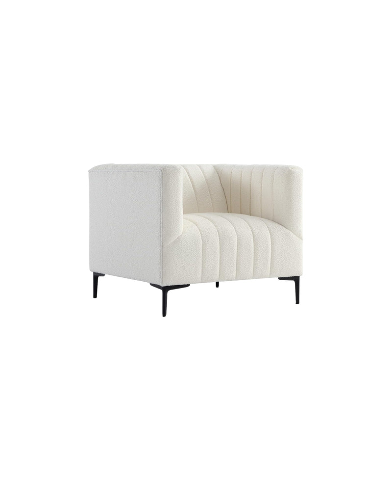 White Tufted Sofa - 1 Seat 
