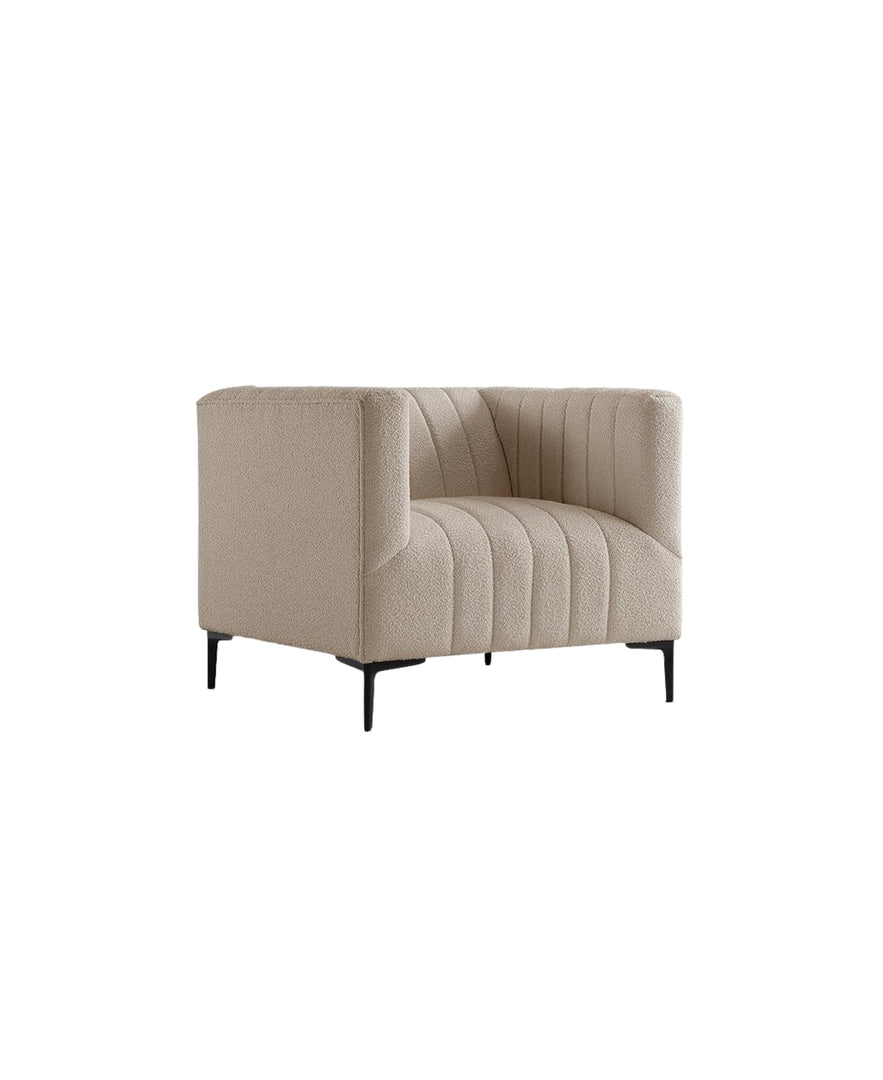 1 Seat Khaki Tufted Sofa #010005
