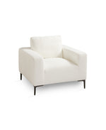 Load image into Gallery viewer, White Boucle Plush Accent Chair #010006
