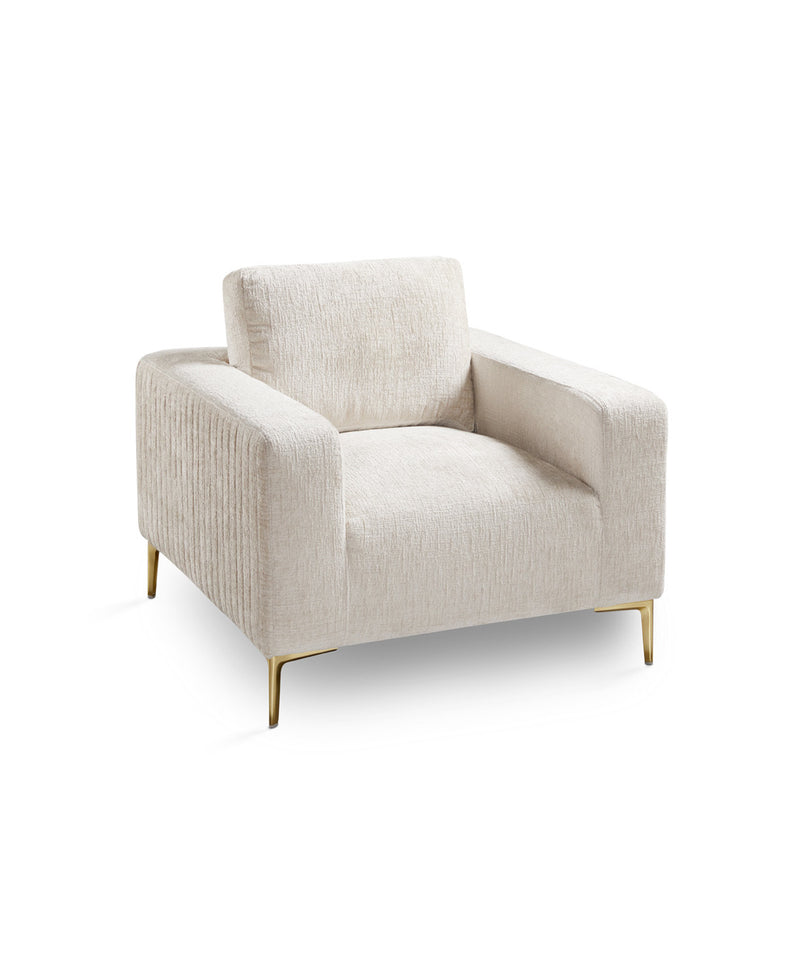 Khaki Plush Accent Chair 