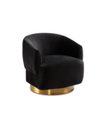 Load image into Gallery viewer, Black Velvet Accent Chair #010010
