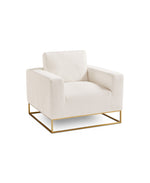 Load image into Gallery viewer, Vanilla Linen Square Base Accent Chair #010013
