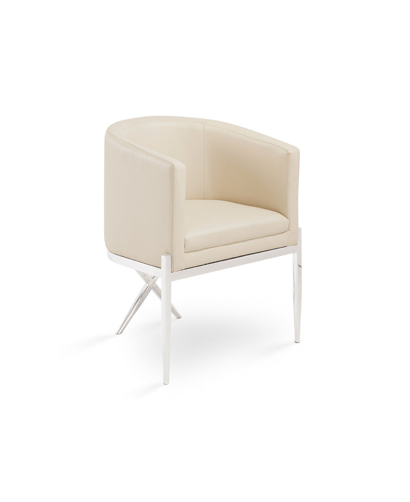 Taupe Leatherette Accent Chair 