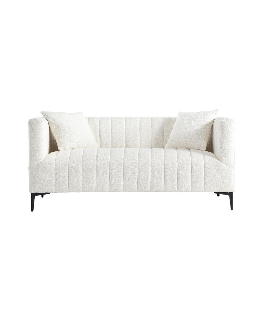White Tufted Sofa - 3 Seats #030003