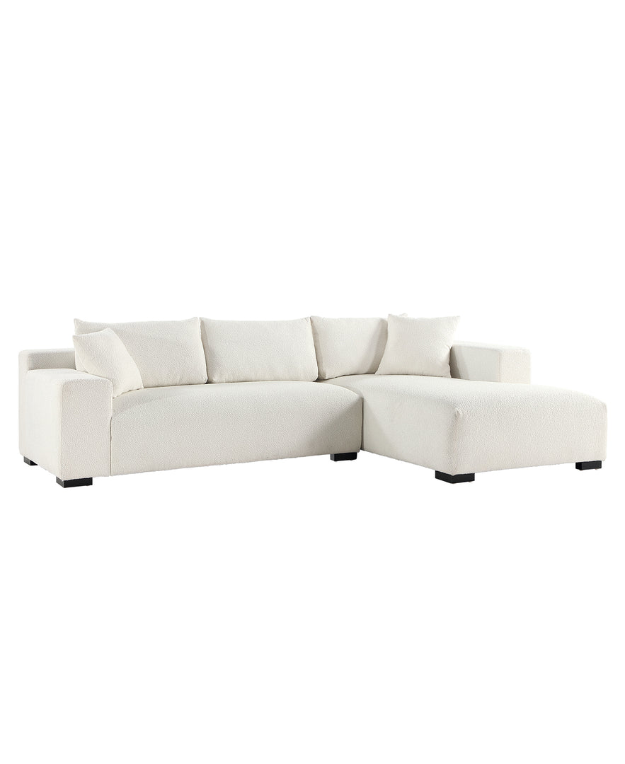 White Sectional Sofa Couch #030005