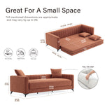 Load image into Gallery viewer, Luxora 84.6" Convertible Sleeper Sofa Bed, 2-in-1 Folding Sofa Bed with 2 Pillow, Modern Sleeper Couch for Apartment, Living Room&amp; Guest Room (Red)