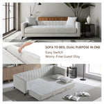 Load image into Gallery viewer, Luxora 84.6" Convertible Sleeper Sofa Bed, 2-in-1 Folding Sofa Bed with 2 Pillow, Modern Sleeper Couch for Apartment, Living Room&amp; Guest Room (Gray)