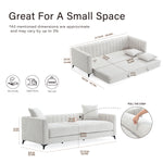 Load image into Gallery viewer, Luxora 84.6" Convertible Sleeper Sofa Bed, 2-in-1 Folding Sofa Bed with 2 Pillow, Modern Sleeper Couch for Apartment, Living Room&amp; Guest Room (Gray)