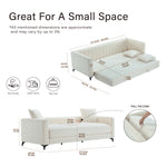 Load image into Gallery viewer, Luxora 84.6" Convertible Sleeper Sofa Bed, 2-in-1 Folding Sofa Bed with 2 Pillow, Modern Sleeper Couch for Apartment, Living Room&amp; Guest Room (White)