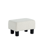 Load image into Gallery viewer, Luxora Rectangle White Boucle Small Foot Stool
