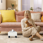 Load image into Gallery viewer, Luxora Rectangle White Boucle Small Foot Stool
