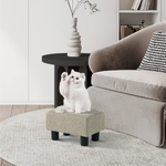 Load image into Gallery viewer, Luxora Rectangle Khaki Boucle Small Foot Stool
