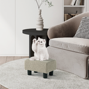 Luxora Rectangle Khaki Boucle Small Foot Stool