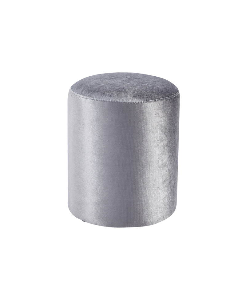 Gray Round Ottoman 