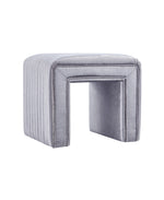 Load image into Gallery viewer, Cloudy Gray U-Shaped Velvet Ottoman (Fully Assembled)
