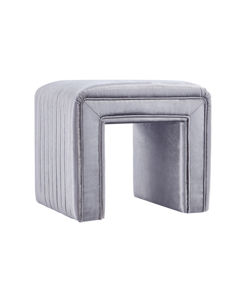 Gray U Shaped Ottoman 