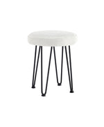 Load image into Gallery viewer, Velvet White Vanity Stool #100016
