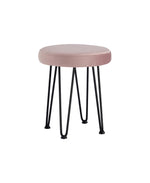 Load image into Gallery viewer, Velvet Pink Vanity Stool #100017
