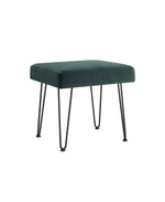 Load image into Gallery viewer, Velvet Green Vanity Stool #100018
