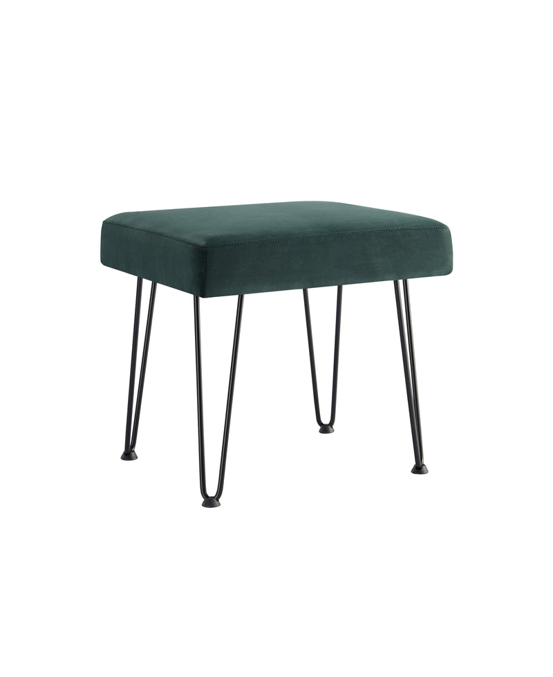 Velvet Green Vanity Stool 