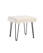 Load image into Gallery viewer, Velvet White Vanity Stool #100019
