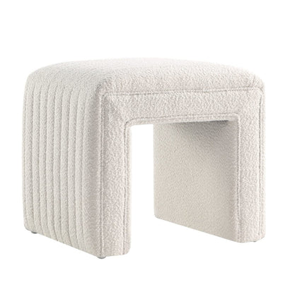 Shaped Boucle Ottoman