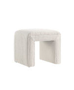 Load image into Gallery viewer, Moony White Boucle U Shaped Ottoman
