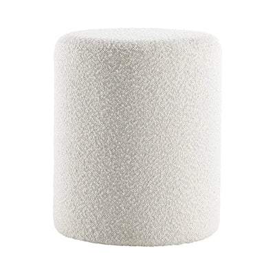 Paulo Boucle Fabric Round Ottoman
