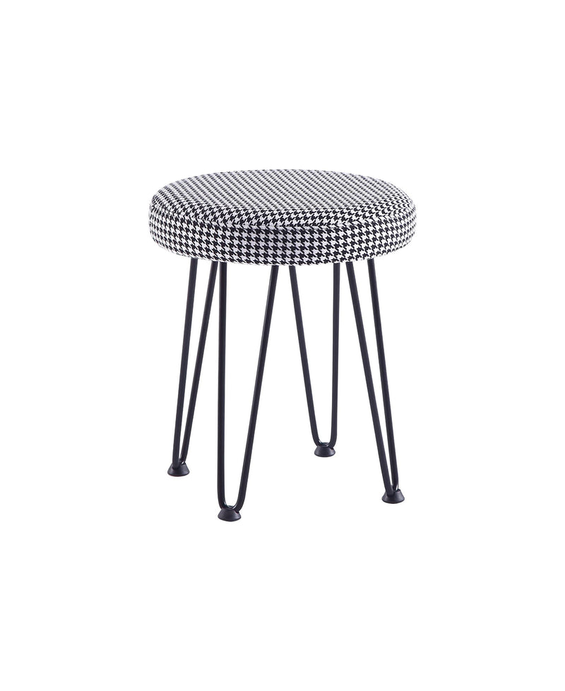 Black & White Vanity Stool 