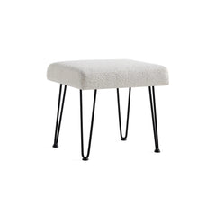 White Boucle Vanity Stool #100028 Get set style furniture