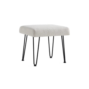 White Boucle Vanity Stool #100028 Get set style furniture