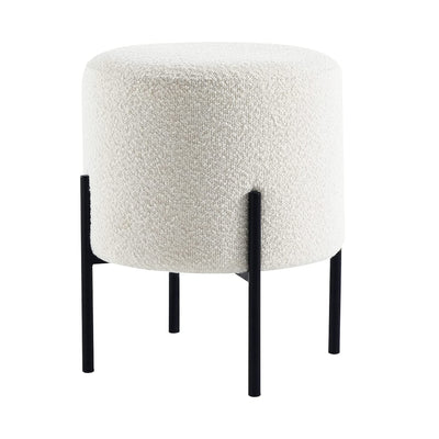 White Boucle Multifunctional Stool