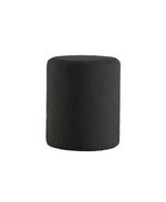 Load image into Gallery viewer, Paulo  Round Boucle Black Ottoman with Comfy Padded Seat
