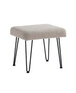 Load image into Gallery viewer, Khaki Boucle Vanity Stool #100038
