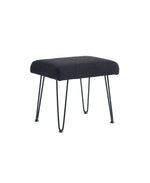 Load image into Gallery viewer, Black Boucle Vanity Stool #100039
