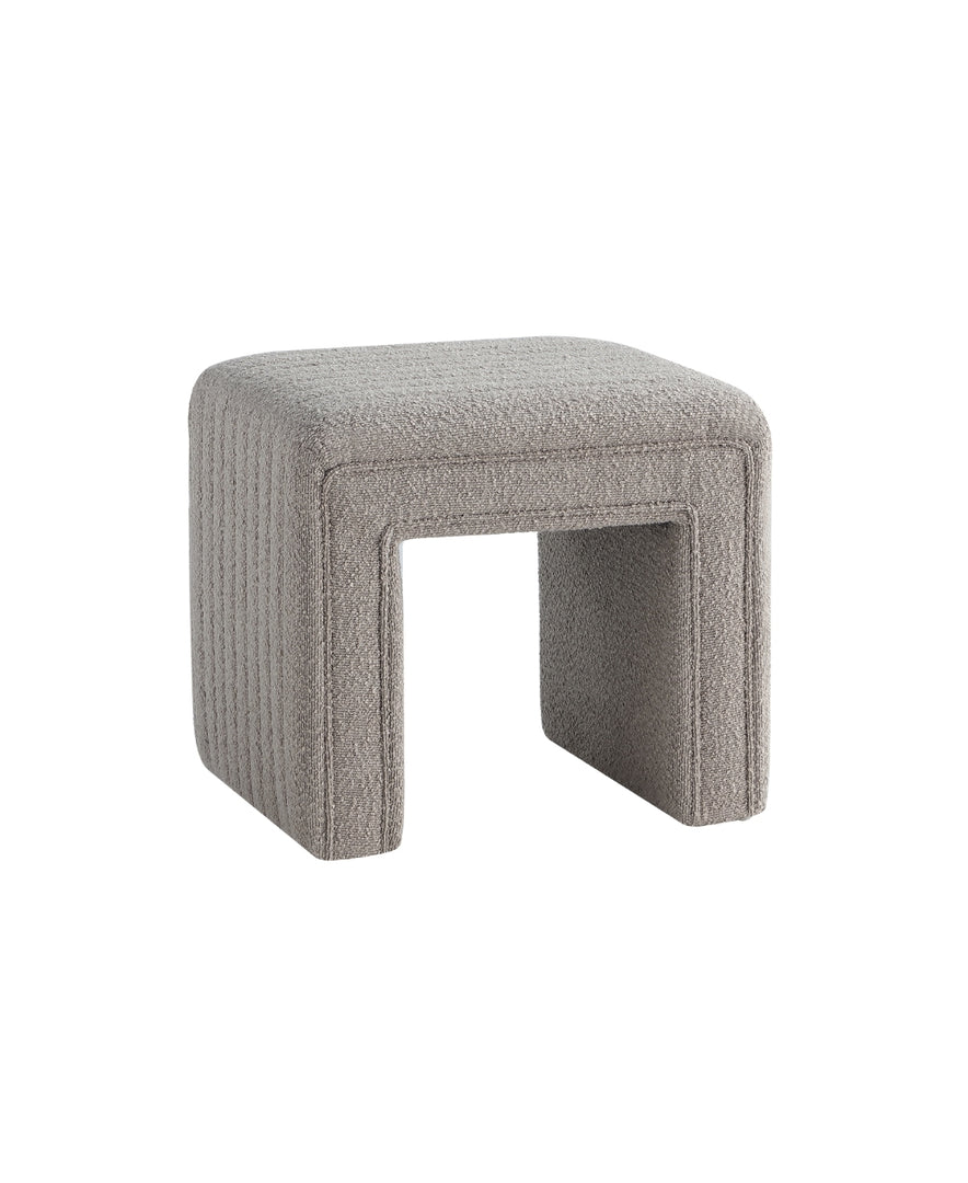 Khaki U-Shaped Boucle Ottoman #100043