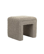 Load image into Gallery viewer, Taupe U Shaped Sherpa Fabric Ottoman #100045
