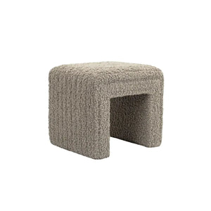 Taupe U Shaped Sherpa Fabric Ottoman #100045 Get Set Style Furniture