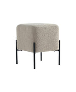 Load image into Gallery viewer, Khaki Cube-Shaped Boucle Stool #100053
