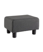 Load image into Gallery viewer, Luxora Rectangle Dark Gray Linen Small Foot Stool
