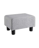 Load image into Gallery viewer, Luxora Rectangle Gray Linen Small Foot Stool
