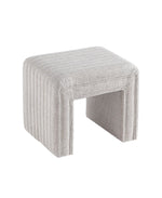 Load image into Gallery viewer, Moony Beige with White Boucle U Shaped Ottoman #100190