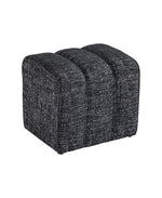 Load image into Gallery viewer, Black Linen Rectangle Ottoman #100097

